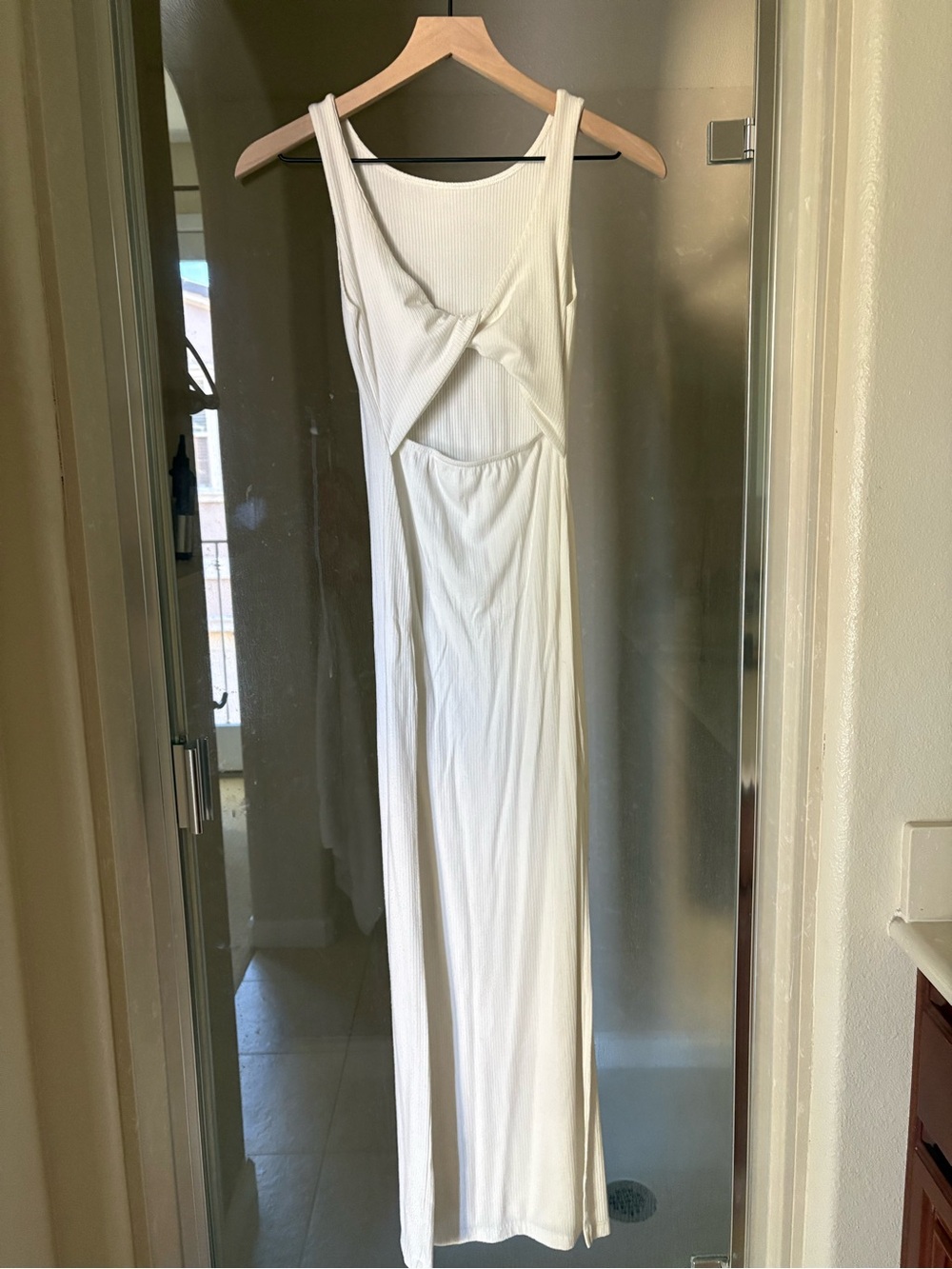 L Space White Cutout Ribbed Maxi Dress - Women's